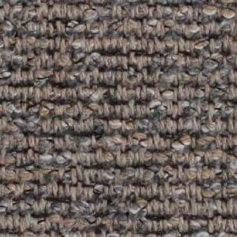 Taupe woven fabric sample with heathered gray and golden yellow threads, displaying vertical ribbing and a dense, nubby texture.